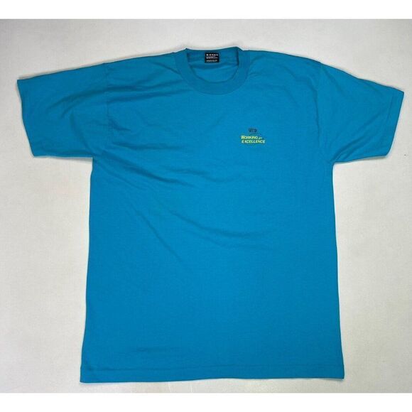 VINTAGE United Teachers Of Dade T-shirt Men XL Blue USA 90s Single Stitch - Picture 3 of 10